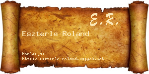 Eszterle Roland névjegykártya